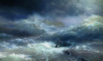 wave 1889 Romantic Ivan Aivazovsky Russian Oil Paintings